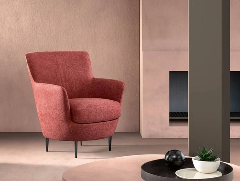 Poltrona in tessuto Moon di Samoa