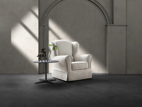 Poltrona classica in tessuto Miss di Samoa