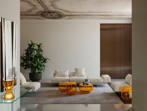 Tavolino in vetro soffiato Oasis di Tonelli
