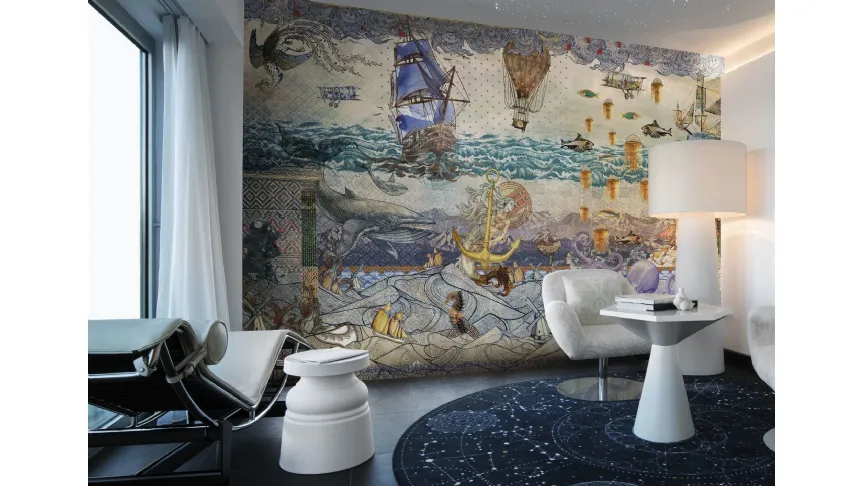 Carta da parati con soggetto marino Atlantis di London Art