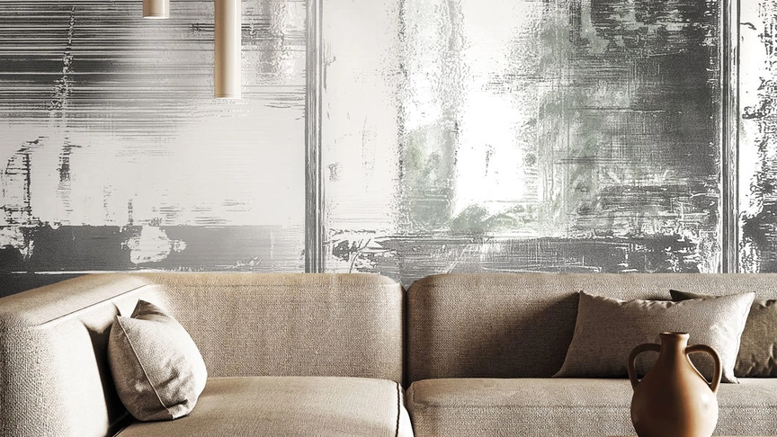 Carta da parati Metal Haze di London Art