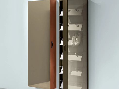 Scarpiera specchiera Box di Kristalia