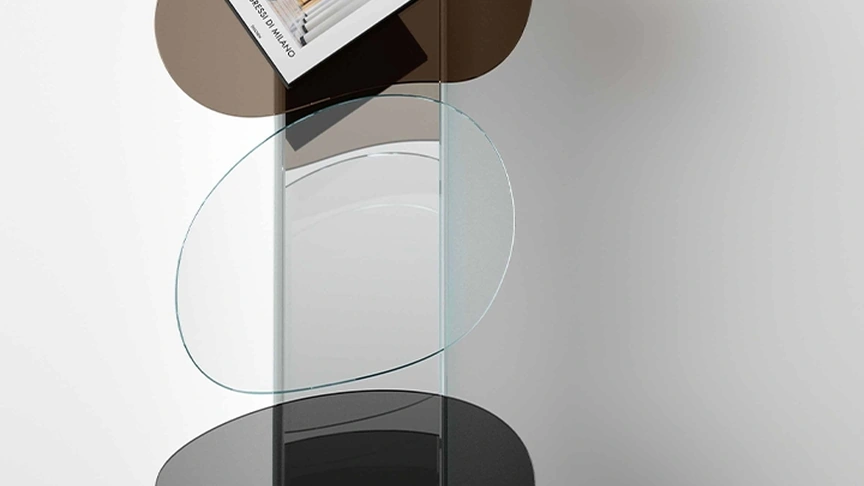 Tavolino di design in vetro  Lilypad di Tonelli