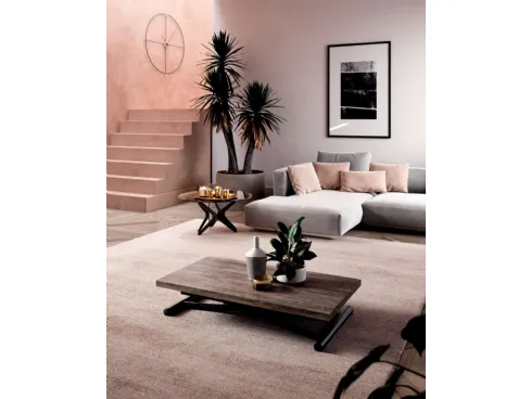 Tavolino trasformabile in eco legno Mondial di Ozzio