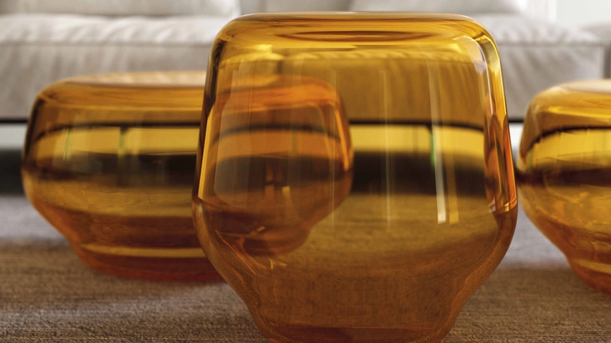 Tavolino in vetro soffiato Oasis di Tonelli