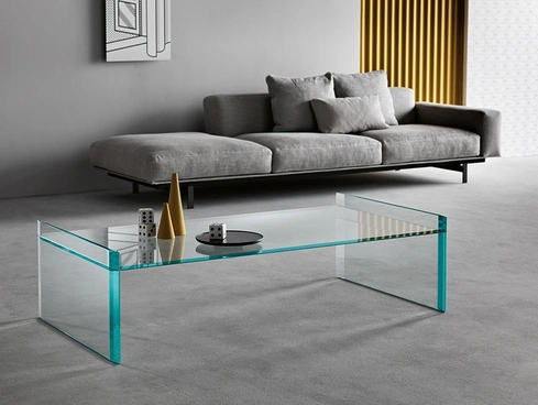 Tavolino in vetro Quiller di Tonelli