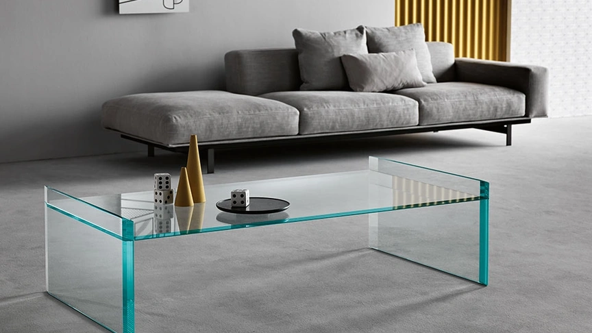 Tavolino in vetro Quiller di Tonelli