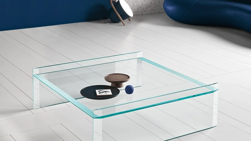 Tavolino in vetro Quiller di Tonelli