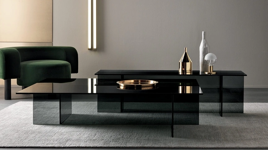 Tavolino in vetro Sestante di Tonelli