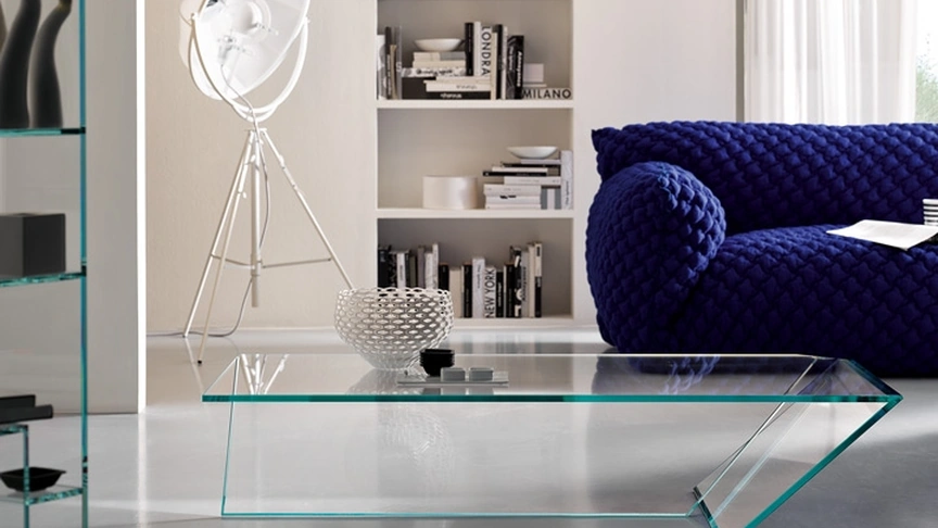 Tavolino in cristallo Ti di Tonelli