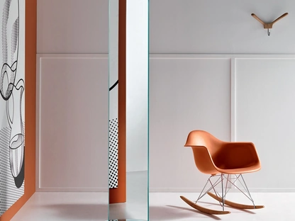 Specchio bifacciale con base in vetro rotante Soglia di Tonelli