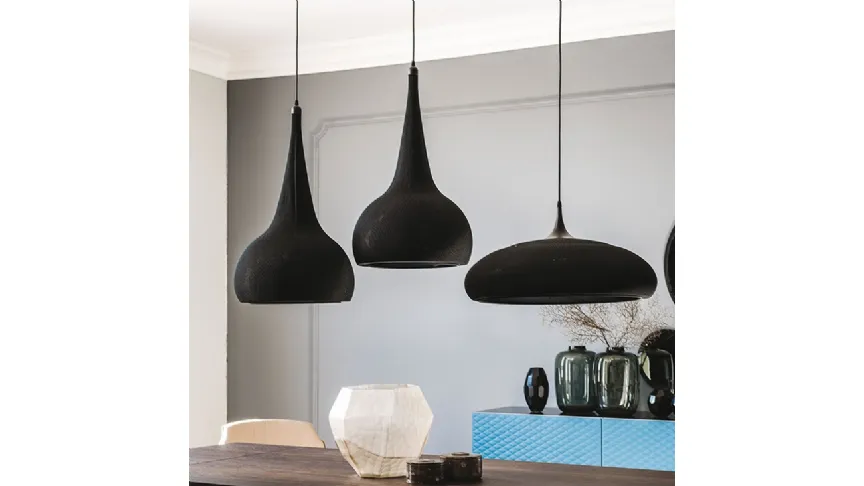 Lampada a sospensione con rivestimento in maglia Byblos di Cattelan Italia