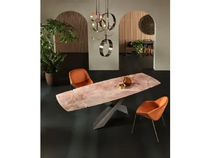 Lampada a sospensione Led Loop S6 formata da sei anelli in metallo in tre diverse dimensioni di Riflessi