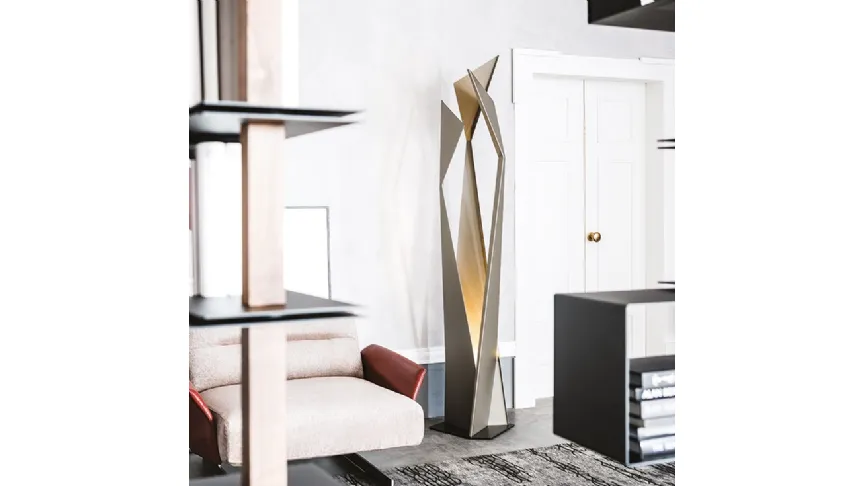 Lampada da terra in acciaio verniciato bianco Thriller di Cattelan Italia