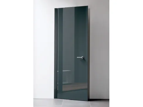 Porta a battente con anta in ardesia a ricoprire lo stipite in alluminio Level di Albed