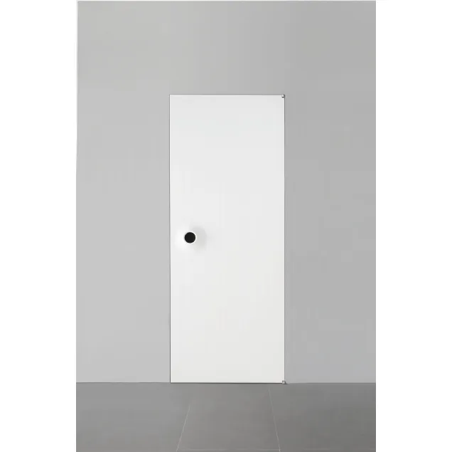 Porta per interni di design a scomparsa in vetro con traversini e telaio in alluminio Ri Trait 8b di Albed