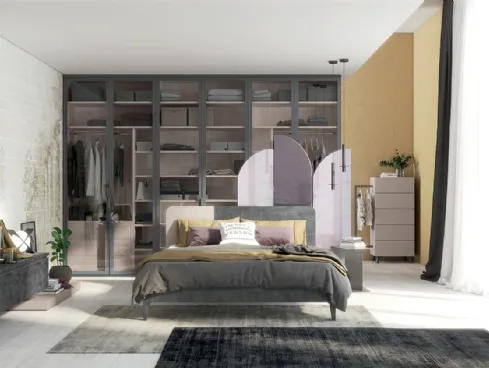 Cabina Armadio Golf M117 in vetro e melaminico di Colombini Casa