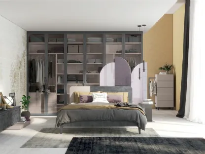 Cabina Armadio Golf M117 in vetro e melaminico di Colombini Casa