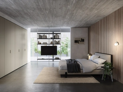 Armadio Trail con anta cannettata di Sangiacomo