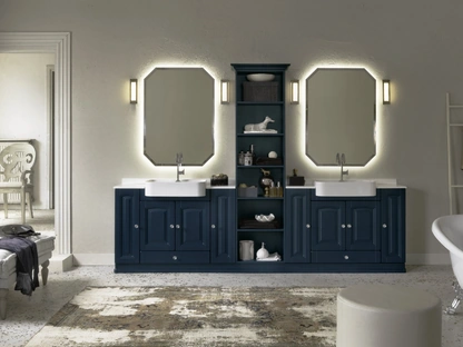 Mobile Bagno da appoggio in laccato opaco con piano in marmo ACANTHIS AC18 di Compab