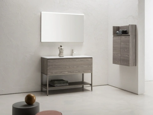 Mobile Bagno da appoggio in melaminico effetto legno B-GO BG003 di Compab