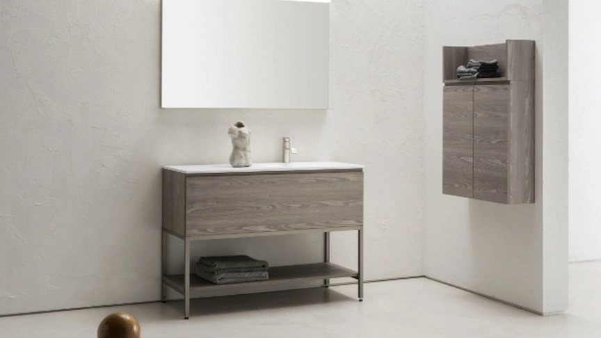 Mobile Bagno da appoggio in melaminico effetto legno B-GO BG003 di Compab