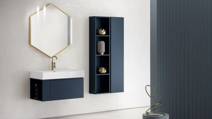 Mobile da Bagno sospeso in nobilitato laccato opaco B-GO BG019 di Compab