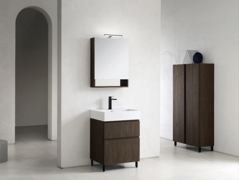 Mobile Bagno da appoggio in nobilitato effetto legno B-GO BG026 di Compab
