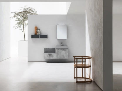 Mobile da Bagno sospeso in beton nobilitato B201 BD019 di Compab