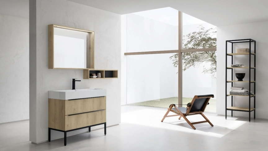 Mobile Bagno da appoggio in nobilitato effetto legno B201 BD023 di Compab