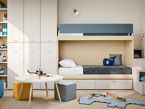 Cameretta con letti a castello Nuk di Nidi