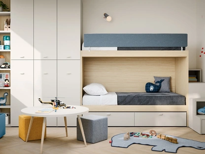 Cameretta con letti a castello Nuk di Nidi