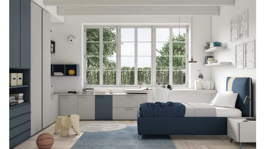 Cameretta componibile Golf C110 in melaminico di Colombini Casa