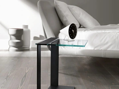 Comodino Joliet in vetro e metallo di Tonelli