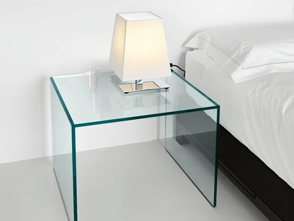 Comodino in vetro Trio di Tonelli