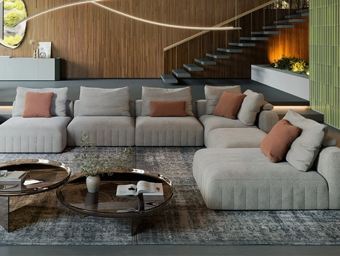 Divano con penisola Gibson di Cattelan Italia