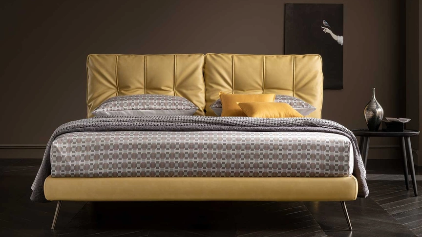 Letto Soul Salina in pelle imbottita di Altrenotti