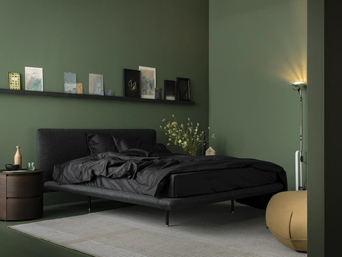 Letto in tessuto Clapis di Kristalia