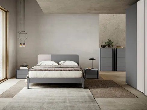 Letto con testiera Golf Sector Grigio di Colombini Casa