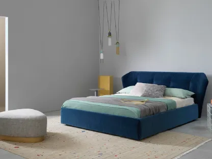 Letto con testiera trapuntata New York Box di Saba