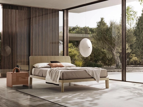 Letto in legno con testiera Paal di Alf Da Frè