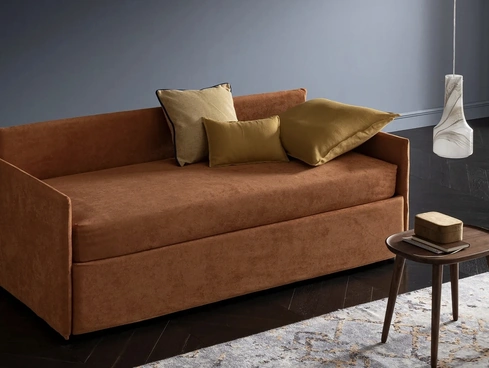 Letto singolo in tessuto Prime Colibrì Ponte con letto estraibile di Altrenotti