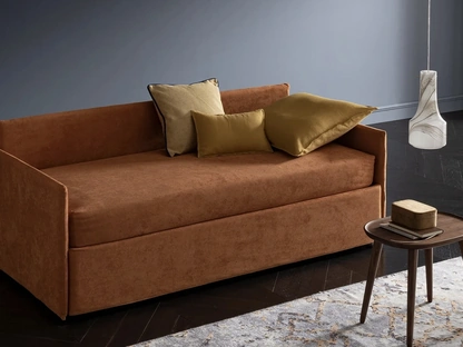 Letto singolo in tessuto Prime Colibrì Ponte con letto estraibile di Altrenotti