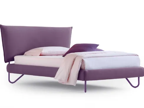 Letto singolo in tessuto con testiera Hug 04 Soft di Noctis