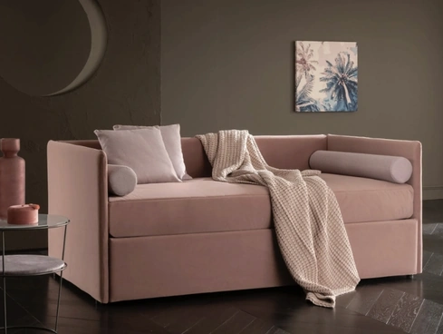 Letto singolo in tessuto Soul Young Teddy completo alto con letto estraibile di Altrenotti