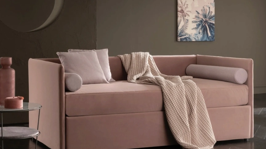 Letto singolo in tessuto Soul Young Teddy completo alto con letto estraibile di Altrenotti