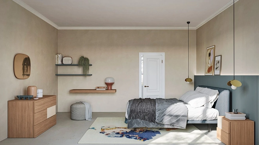 Letto in tessuto Unique di Colombini Casa