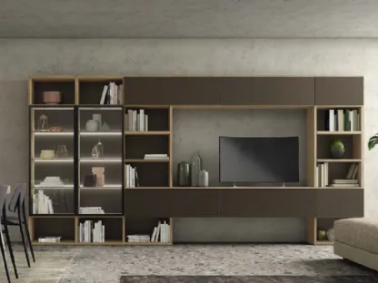 Libreria Vitalyty Luce a parete in melaminico di Colombini Casa