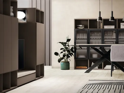 Libreria a muro Golf Infinity I103 in melaminico di Colombini Casa