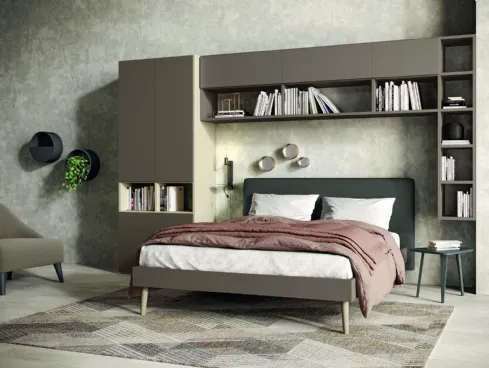 Libreria componibile a muro Golf Infinity I107 in melaminico di Colombini Casa